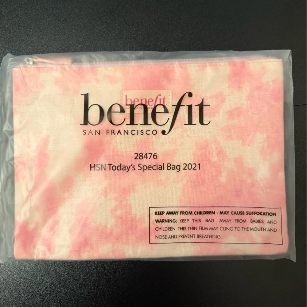 Benefit San Francisco Pink Tie Dye Cosmetic Pouch